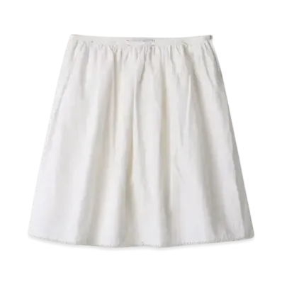 MIUMIU Women's Slubbed Poplin Skirt "White"