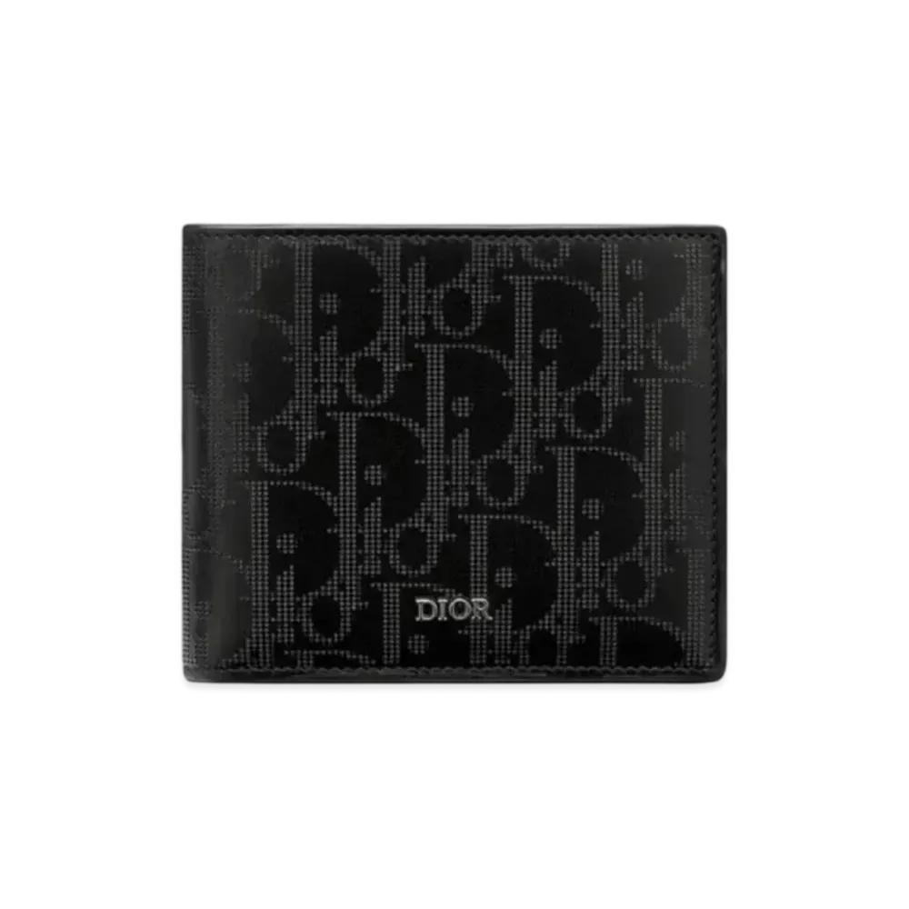 Dior Wallet Dior Oblique Galaxy Leather "Black"