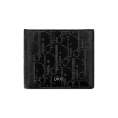 Dior Wallet Dior Oblique Galaxy Leather "Black"