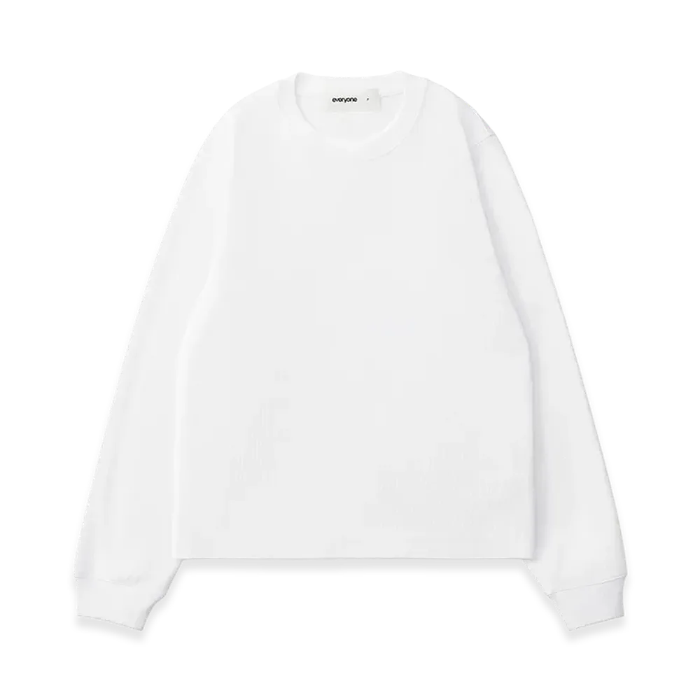 everyone Women's Luxury Cotton Long Sleeve Tee Shirt "White"