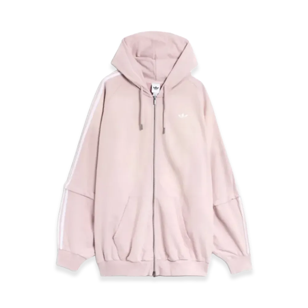 adidas Women's Adilenium Season 4 Teamgeist Washed Oversized Full-Zip Hoodie "Pink"
