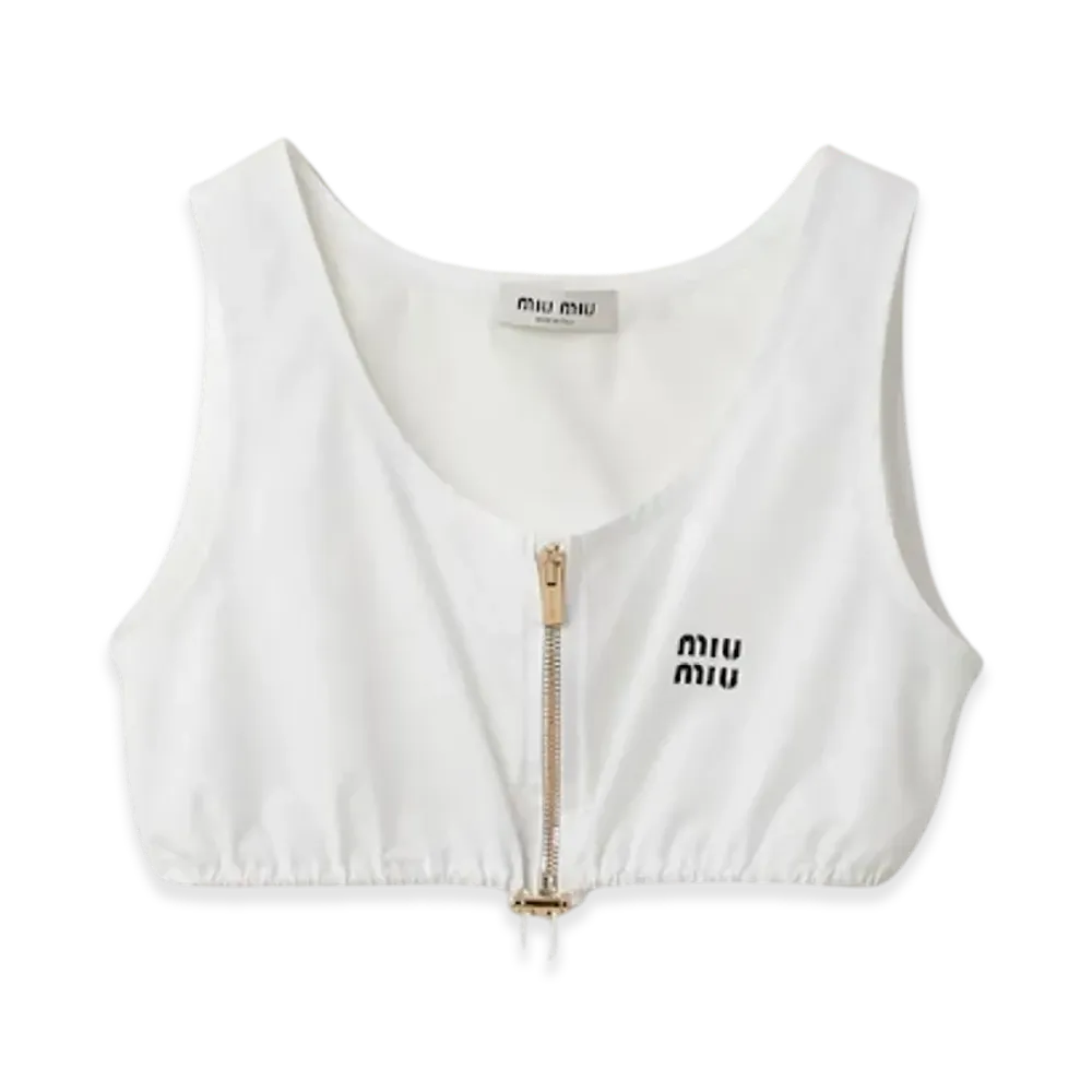 MIU MIU Women's Poplin Top "White"