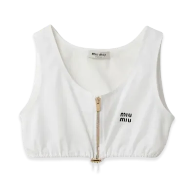MIU MIU Women's Poplin Top "White"