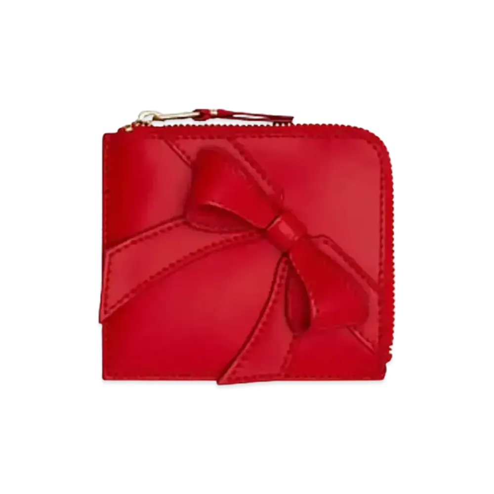 COMME des GARCONS Big Bow L-Shaped Wallet "Red"