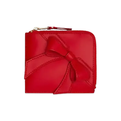 COMME des GARCONS Big Bow L-Shaped Wallet "Red"