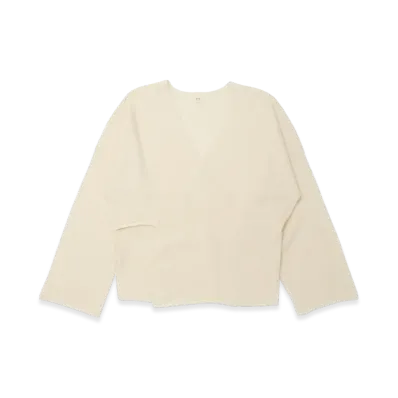 T.T Taiga Takahashi Women's Cashmere Samue Cardigan "Raw White"