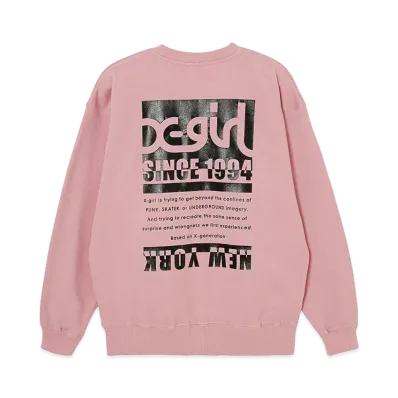 X-Girl Bicolor Box Logo Sweat Top "Pink"