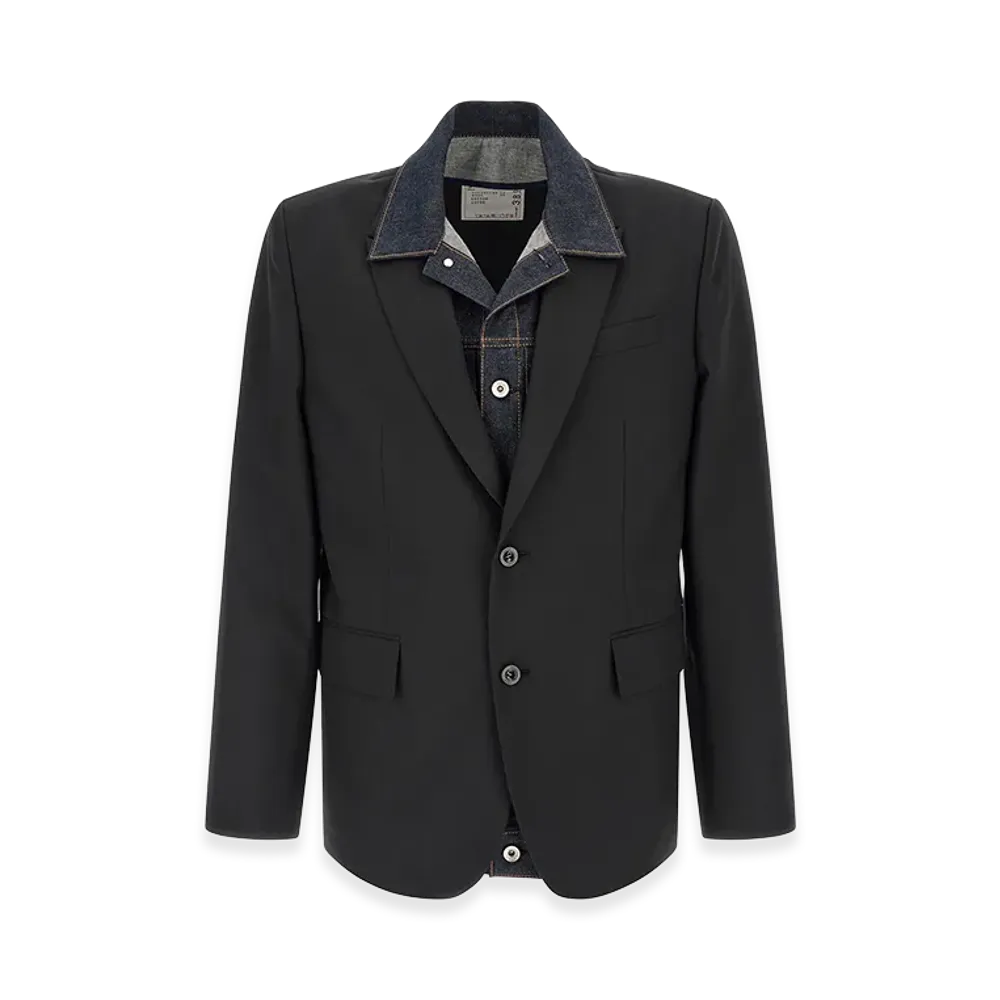 sacai Denim Insert Blazer "Black"