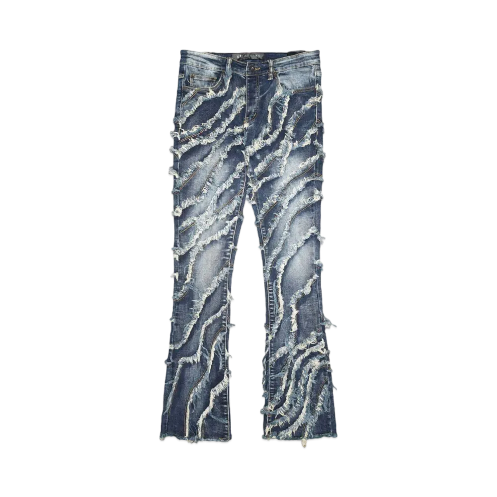 VALABASAS "GRIT" DENIM STACKED "DARK BLUE"