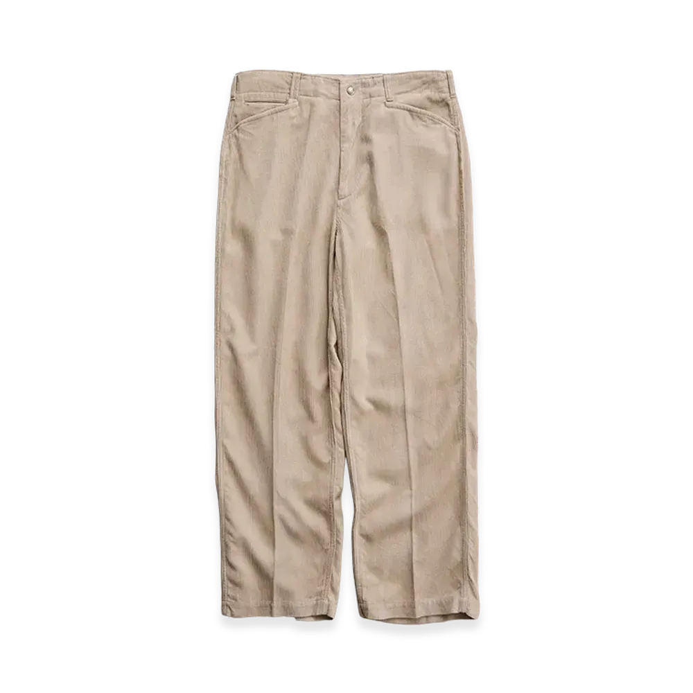 NICENESS S.Morley Silk Corduroy Frisco Trousers "Ivory"