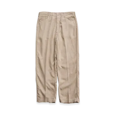 NICENESS S.Morley Silk Corduroy Frisco Trousers "Ivory"