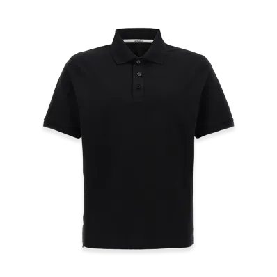 Saint Laurent Logo Embroidery Polo Shirt "Black"