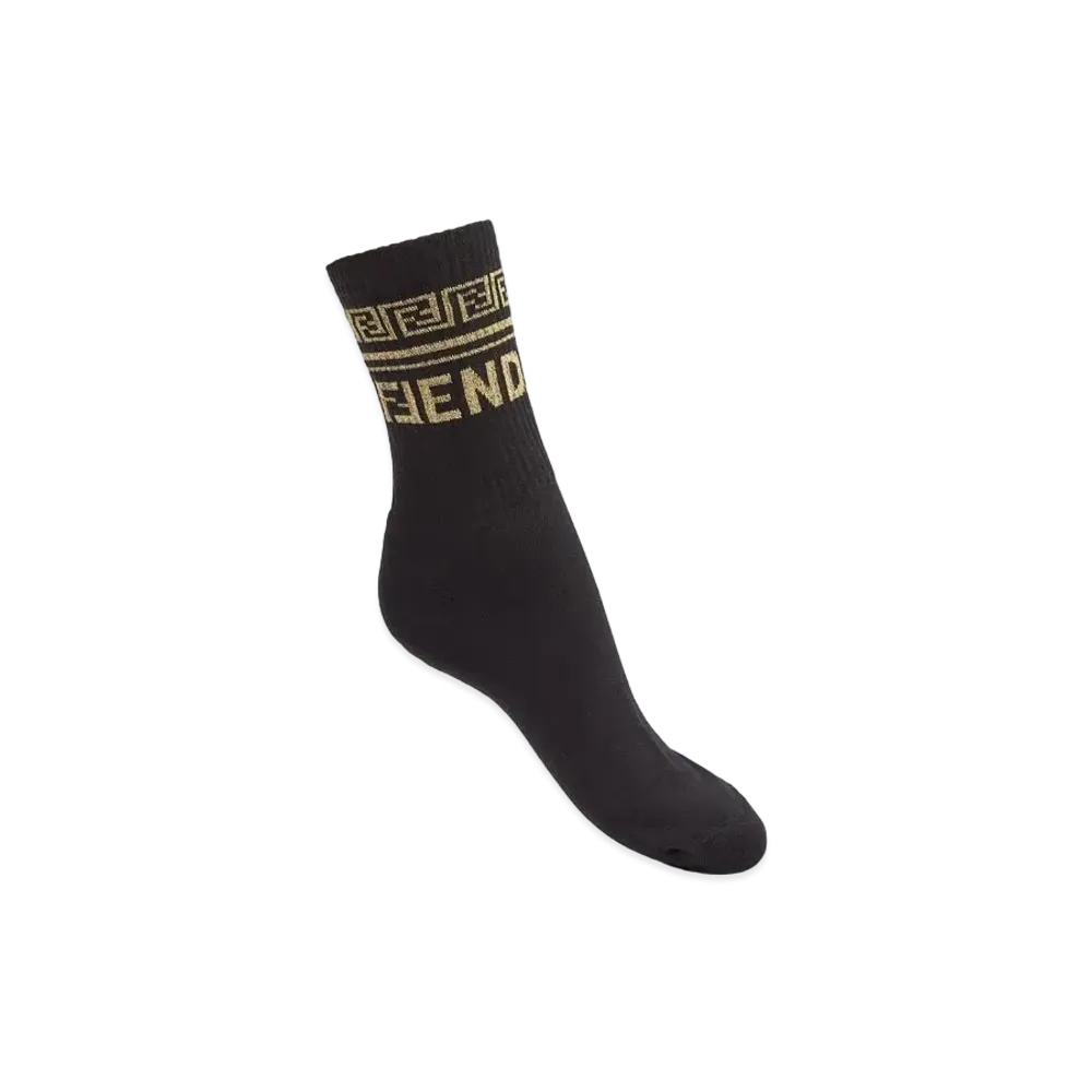 FENDI x Versace Fendce Logo Socks "Black"
