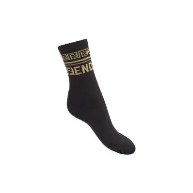 FENDI x Versace Fendce Logo Socks "Black"