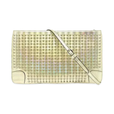 Christian Louboutin Piloutin Studs Leather 2Way Clutch "Gold"