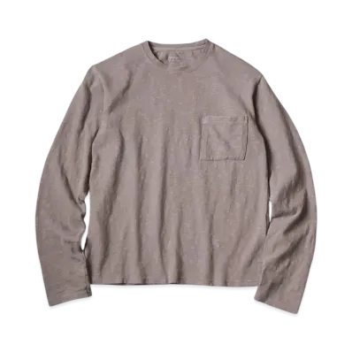 KAPITAL Amuse Knit Poke Long Tee "Charcoal"