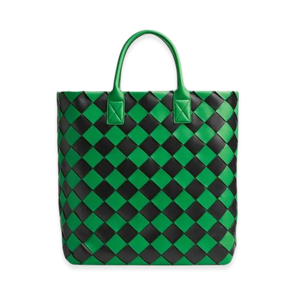 Bottega Veneta Maxi Intreccio Tote "Grass/Black"