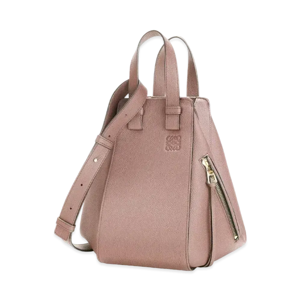 LOEWE Small Hammock Bag In Pebble Grain Calfskin "Dark Blush"