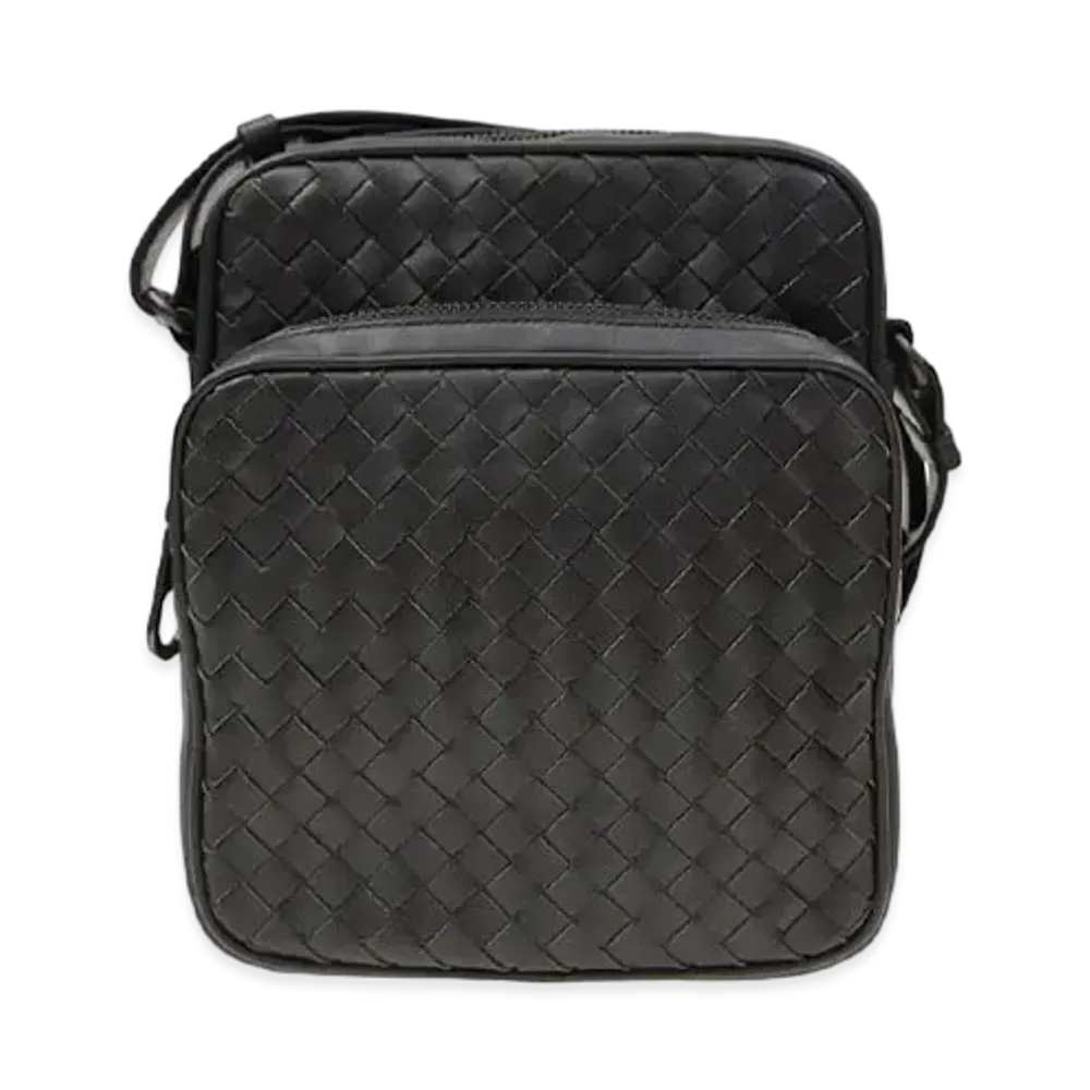 Bottega Veneta Lambskin Shoulder Bag "Grey"