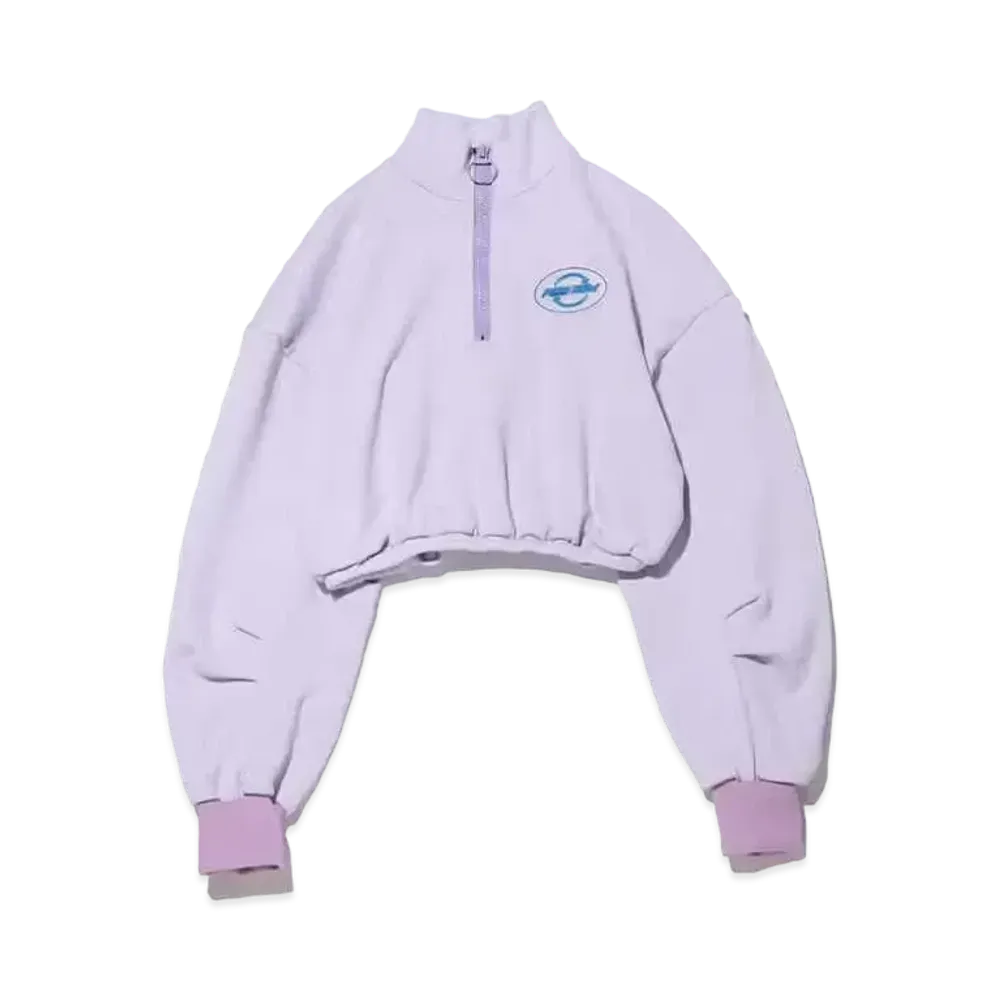 atmos pink Silicone Patch High Neck Tops "Purple"