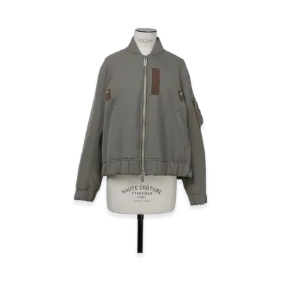 sacai Suiting Bonding Blouson "Taupe"