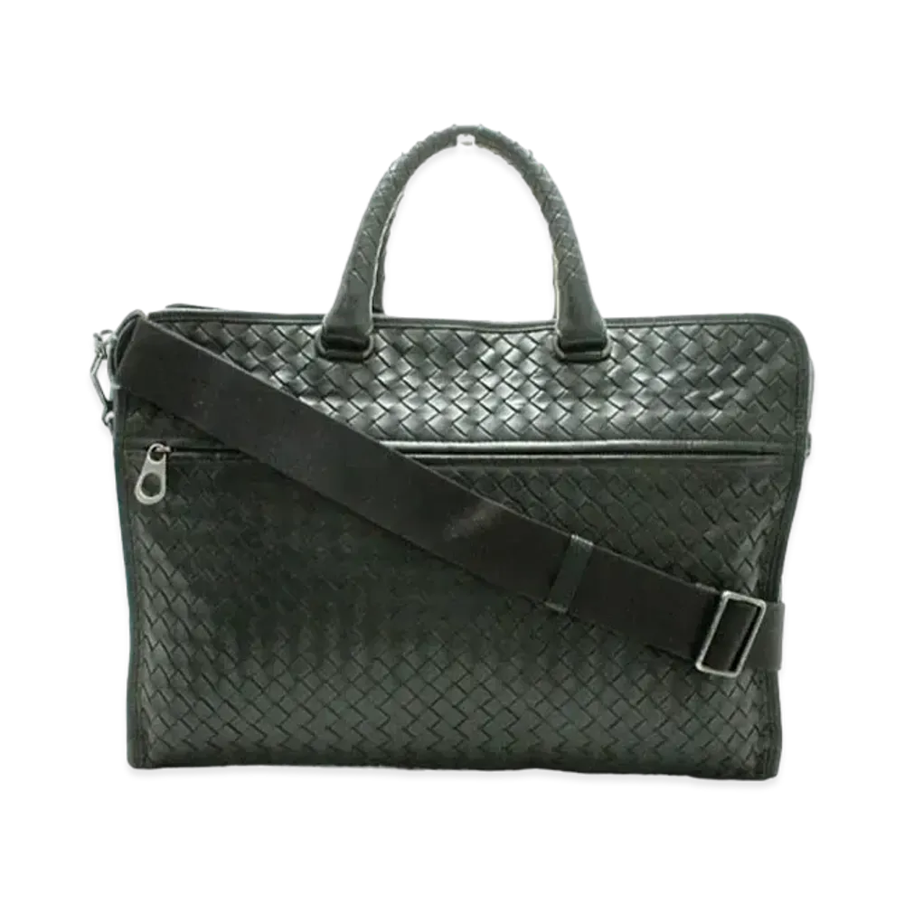 Bottega Veneta Lambskin Hand Bag "Black"