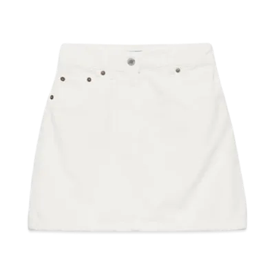 PRADA Women's Denim Miniskirt "White"