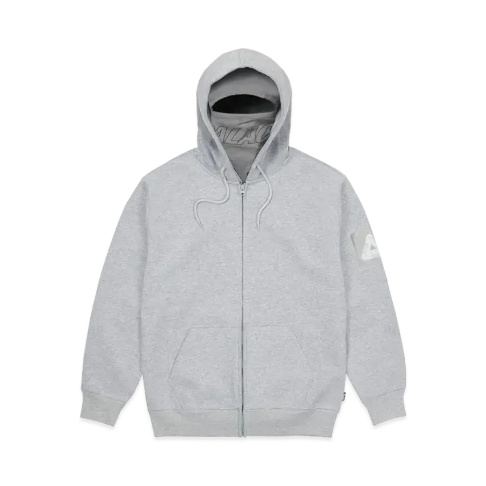 PALACE FACEMASK THERMAL HOOD "Grey Marl"