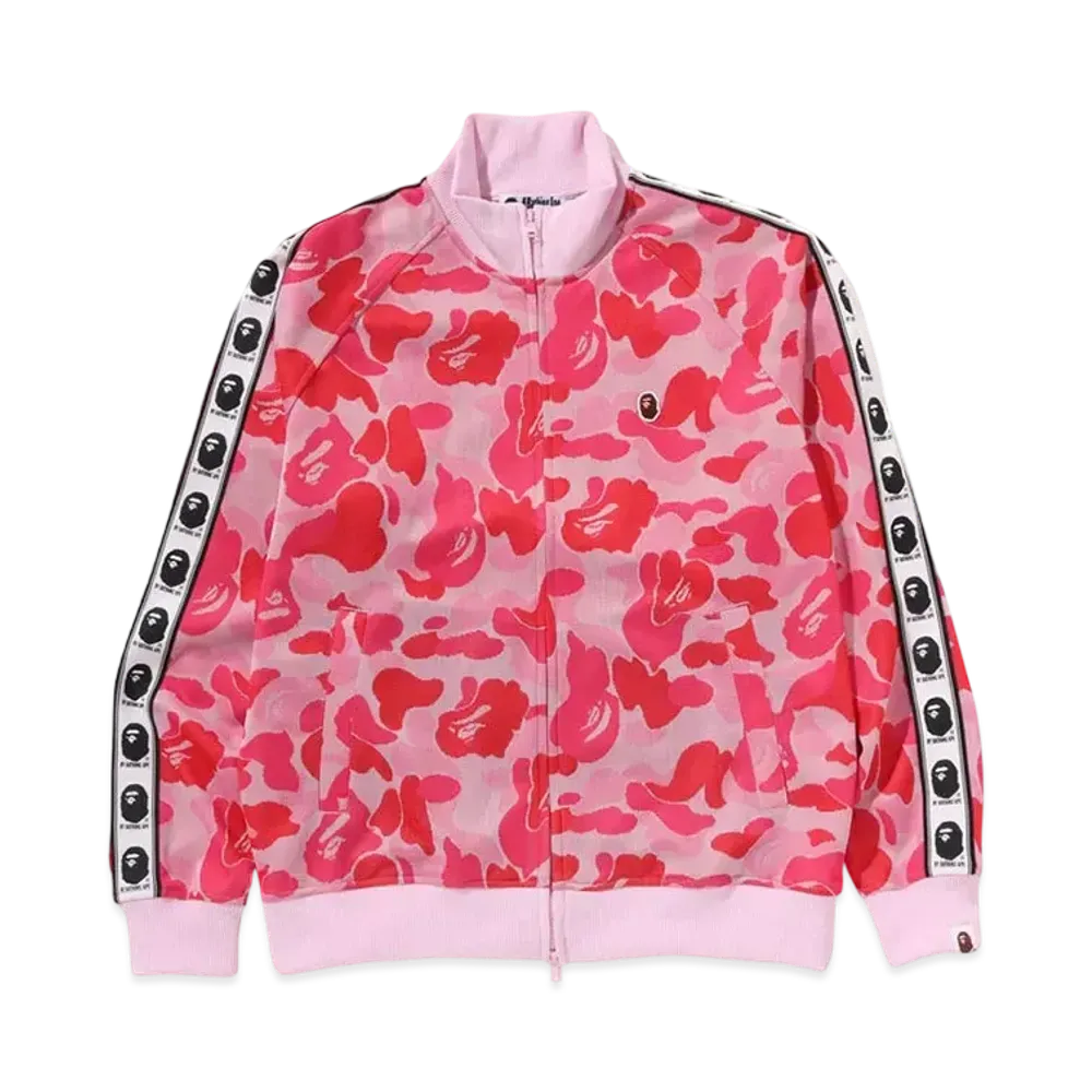 A BATHING APE Abc Camo Jacquard Track Jacket "Pink"
