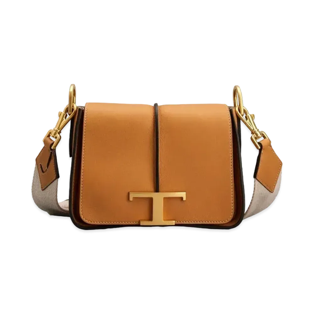 TOD'S Time Les Leather Crossbody Mini "Brown"