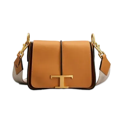 TOD'S Time Les Leather Crossbody Mini "Brown"