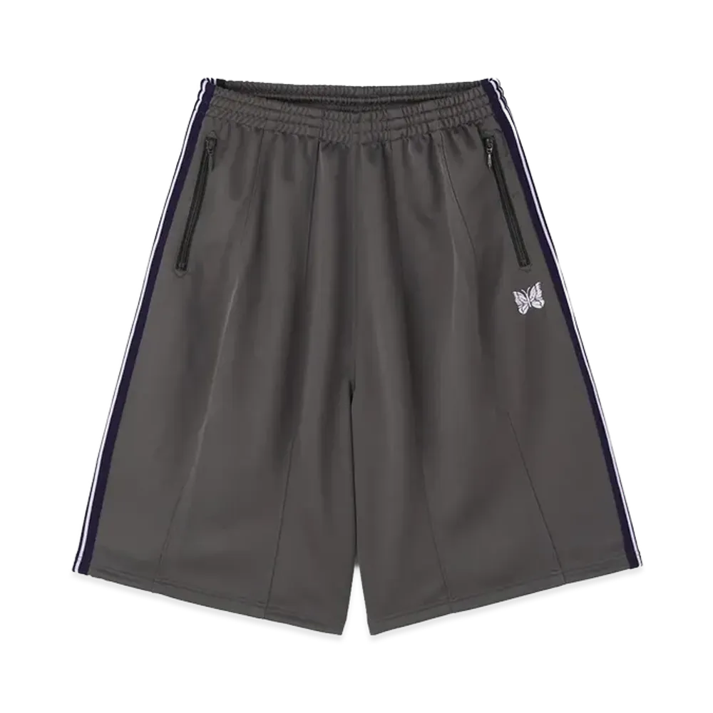 NEEDLES x LHP H.D.Track Pant Shorts - Poly Smooth "Charcoal"