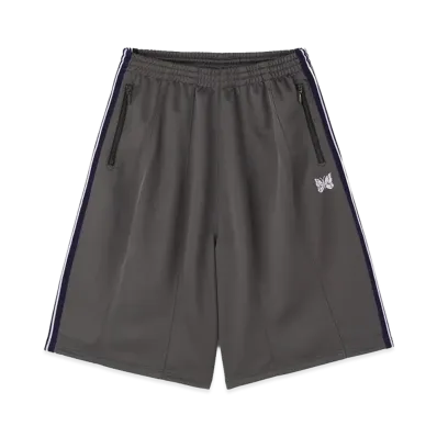 NEEDLES x LHP H.D.Track Pant Shorts - Poly Smooth "Charcoal"
