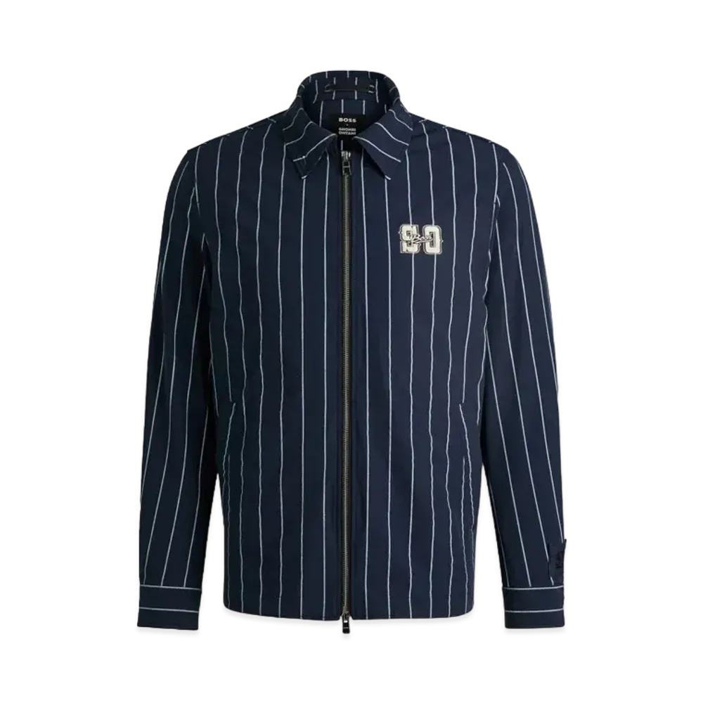 Boss x Shohei Ohtani Relaxed Fit Striped Jacket Embroidery Patch "Dark Blue"