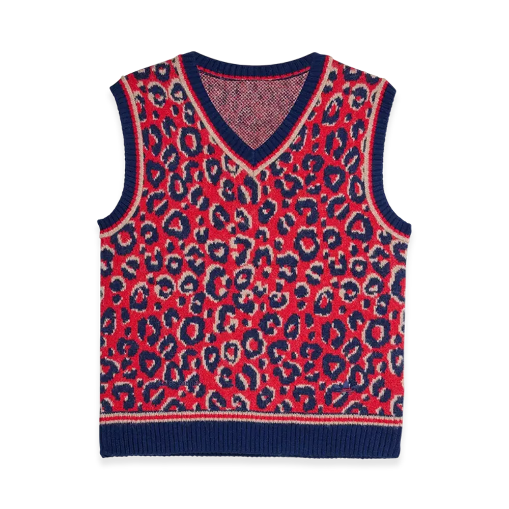 adidas x Wales Bonner Knit Vest "Collegiate Navy/Magic Beige/Better Scarlet"