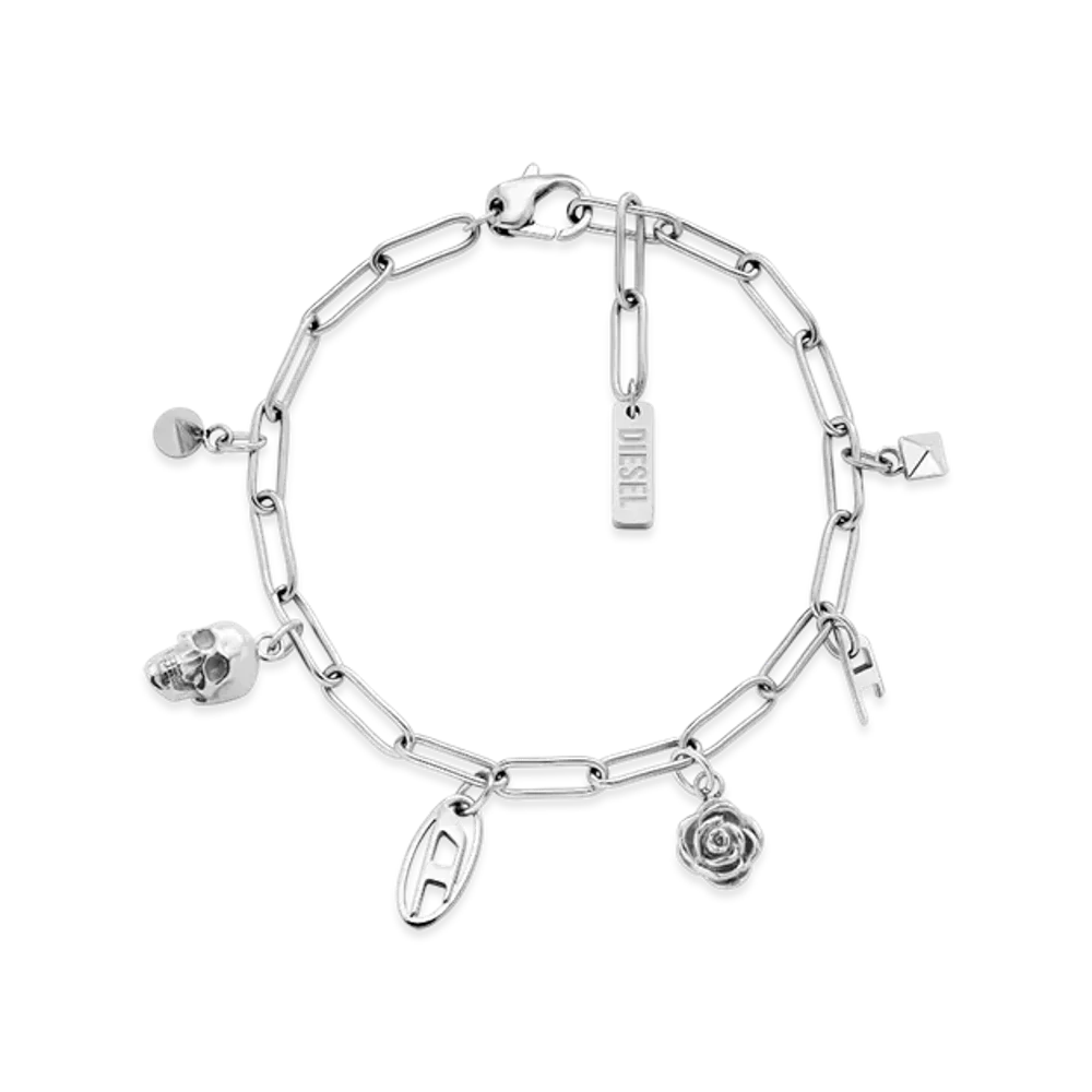 Diesel Dx1604040 Stainless Steel Charm Bracelet "Silver"