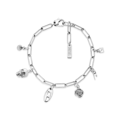 Diesel Dx1604040 Stainless Steel Charm Bracelet "Silver"