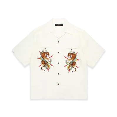 WACKO MARIA Tim Lehi / 50's Open Collar Shirt "Ivory"