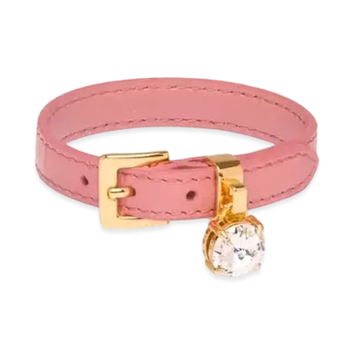 MIU MIU Crocodile Printed Leather Bracelet "Pink"