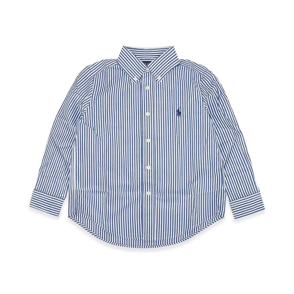 Polo Ralph Lauren Kids Slim-Fit Striped Oxford Shirt "Blue"