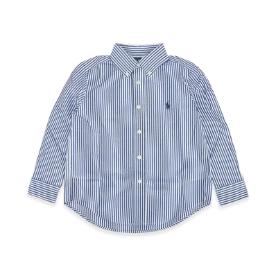 Polo Ralph Lauren Kids Slim-Fit Striped Oxford Shirt "Blue"