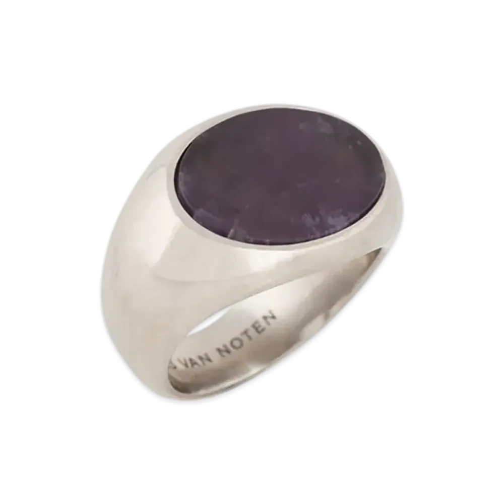 DRIES VAN NOTEN Stone Signet Ring "Purple"