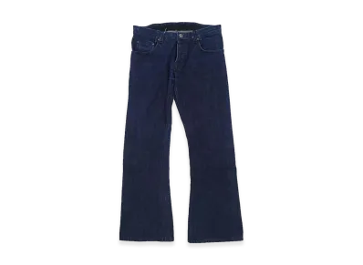 Chrome Hearts Cross Ball Horseshoe Button Bootcut Denim Pants "Blue"