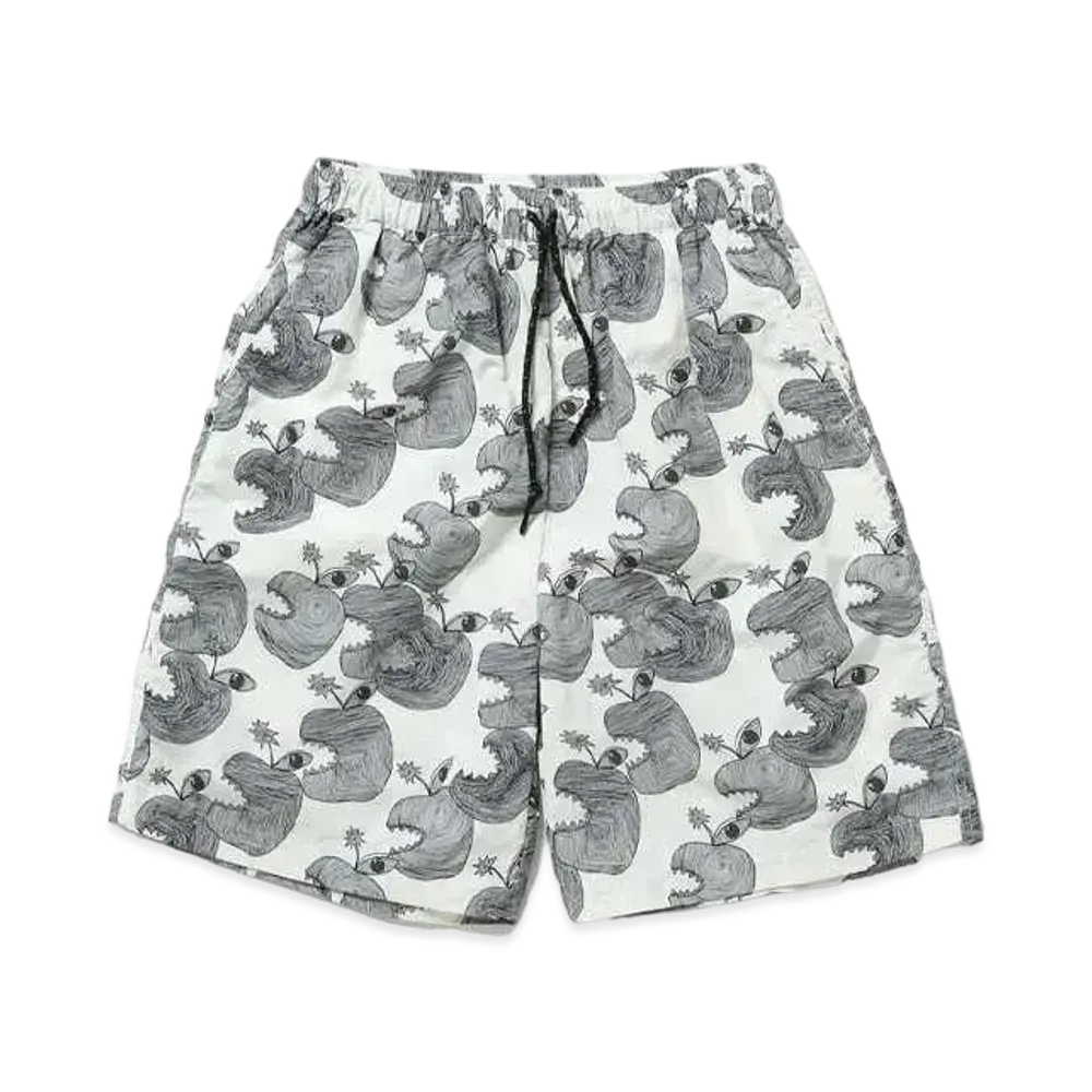 FIRST DOWN COZY SHORTS SUPPLEX NYLON by E-WAX STUDIO "Apple Off"