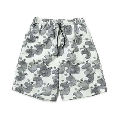 FIRST DOWN COZY SHORTS SUPPLEX NYLON by E-WAX STUDIO "Apple Off"