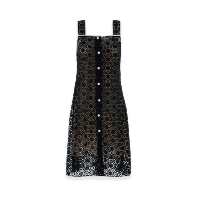 MIU MIU Women's Macrame Lace Dress "Midnight Blue"