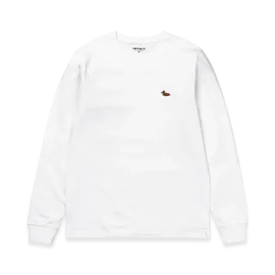 Carhartt WIP Duck Patch Long Sleeve T-Shirt "White"