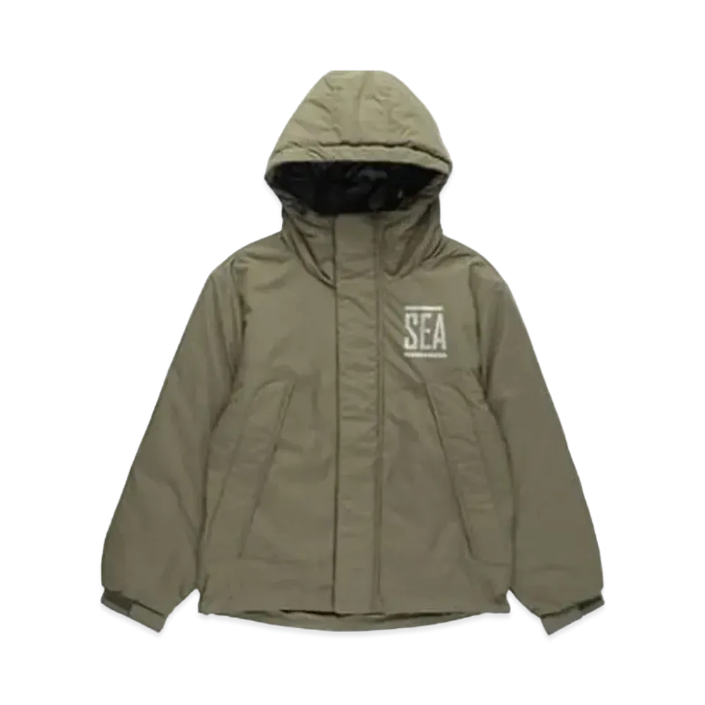 WIND AND SEA Warm Shell Pad Hoodie Jacket "Khaki"