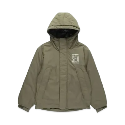 WIND AND SEA Warm Shell Pad Hoodie Jacket "Khaki"