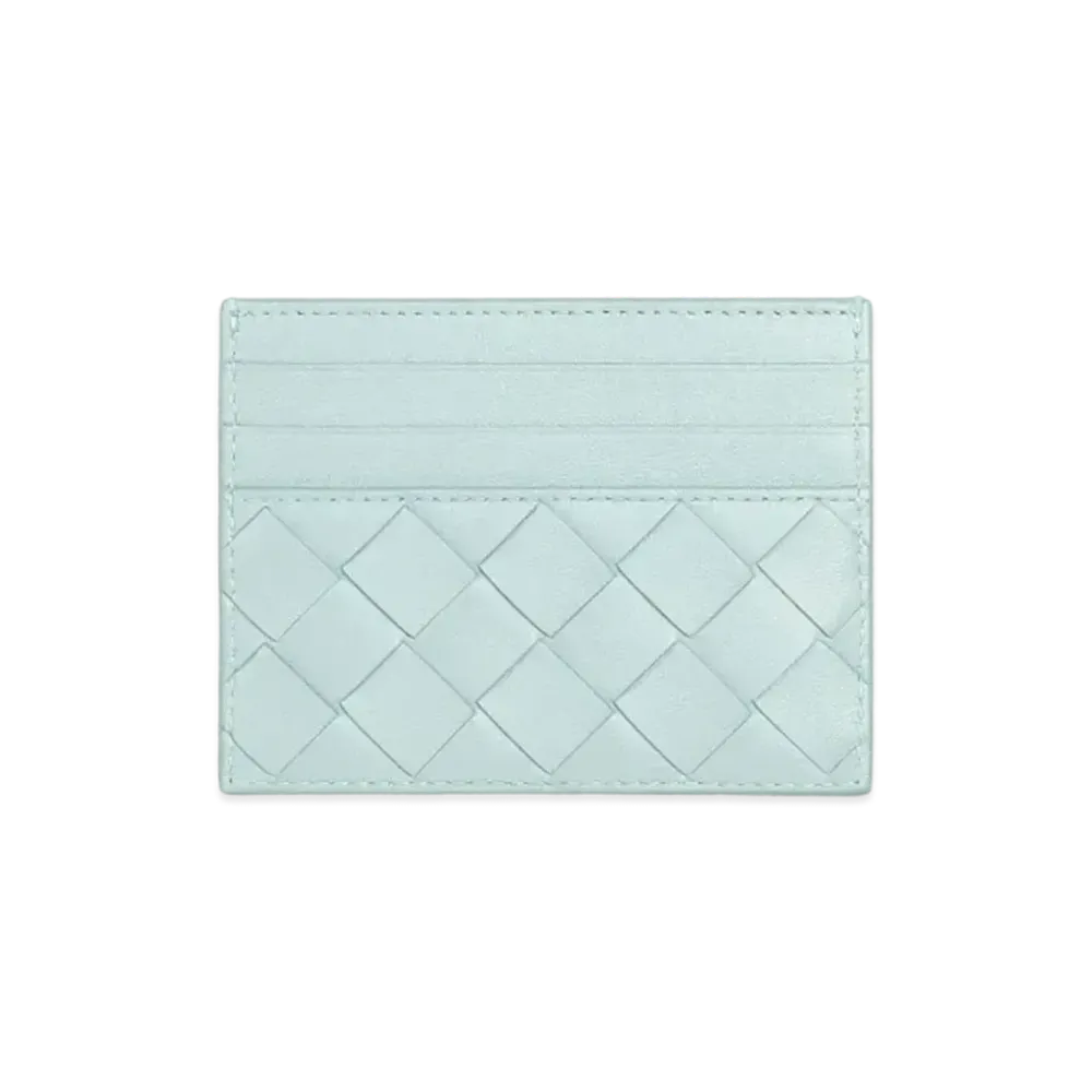 Bottega Veneta Credit Card Case "Teal Washed"